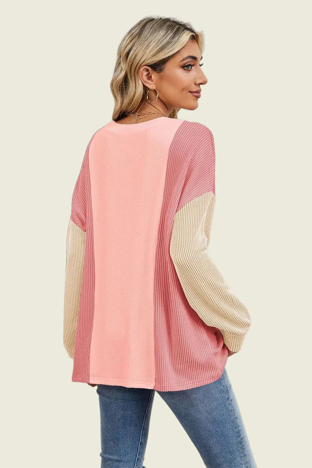 Double Take: Textured Long Sleeve Tee - Love Salve