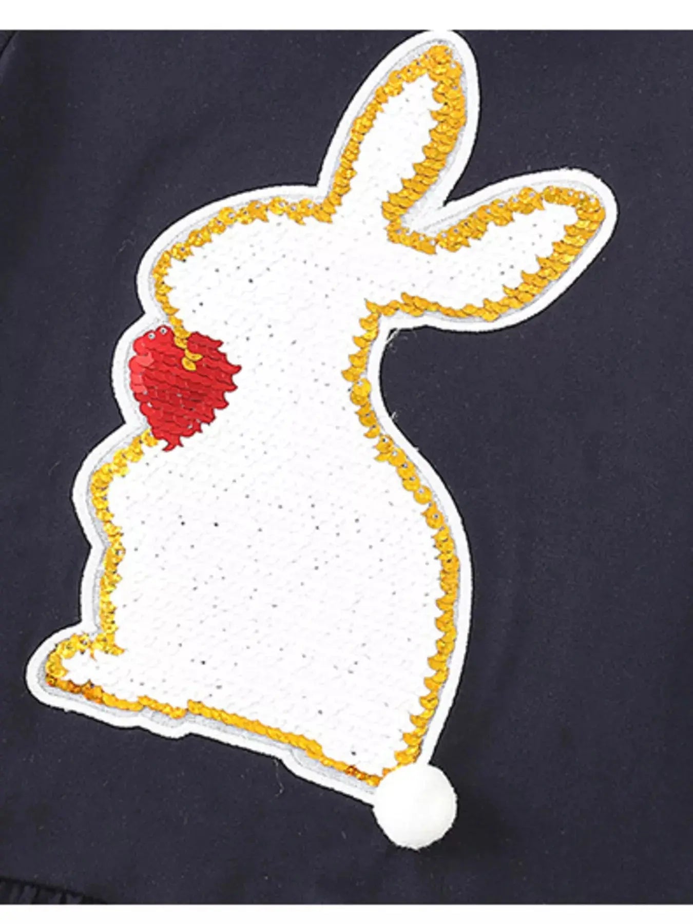 Children's Cute Rabbit Applique Ruffle Hem T-Shirt Simply Love