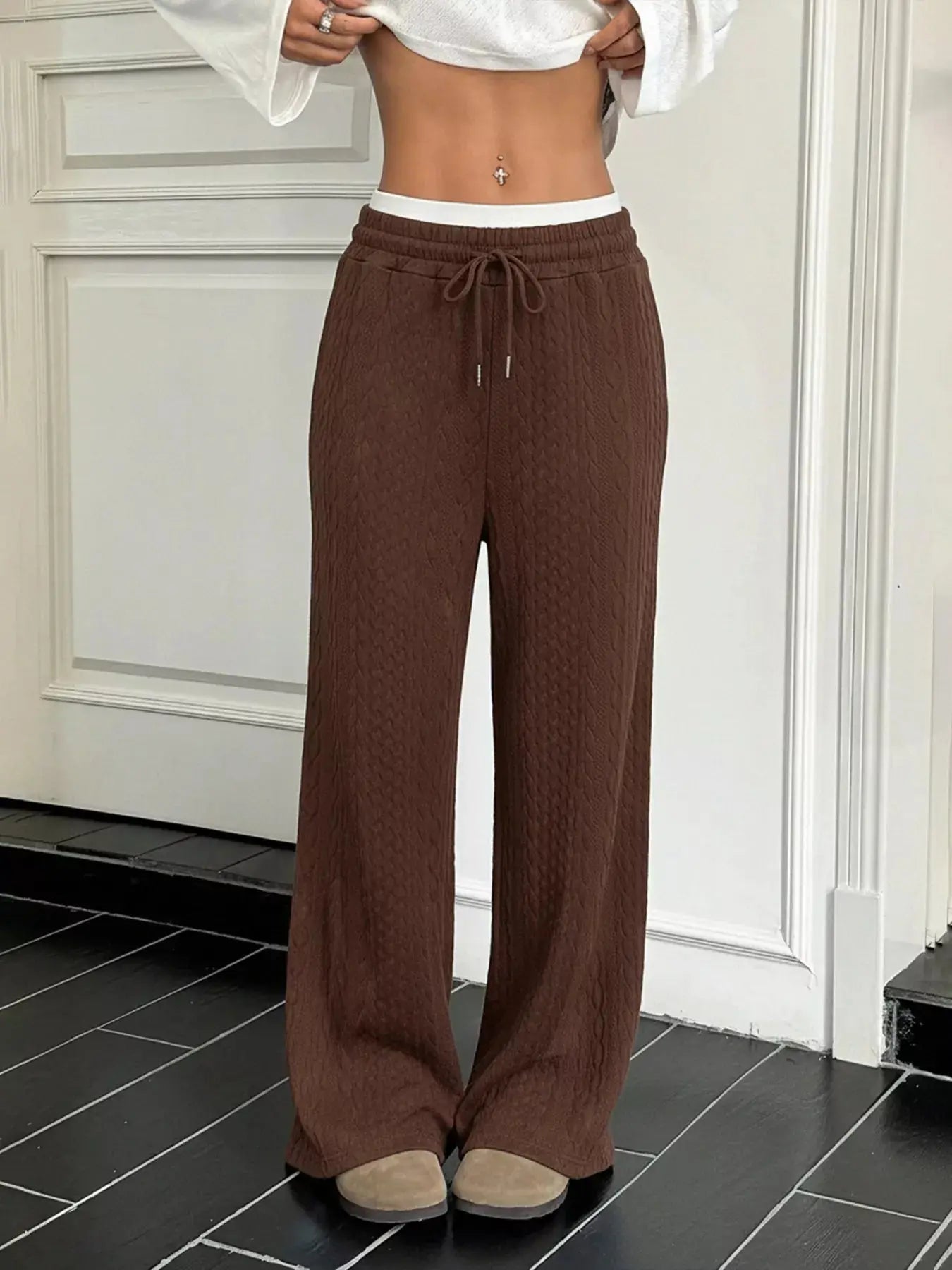 Drawstring Wide Leg Pants Simply Love