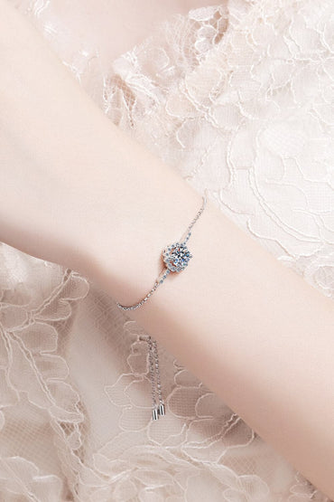 1 Carat Moissanite Chain Bracelet.