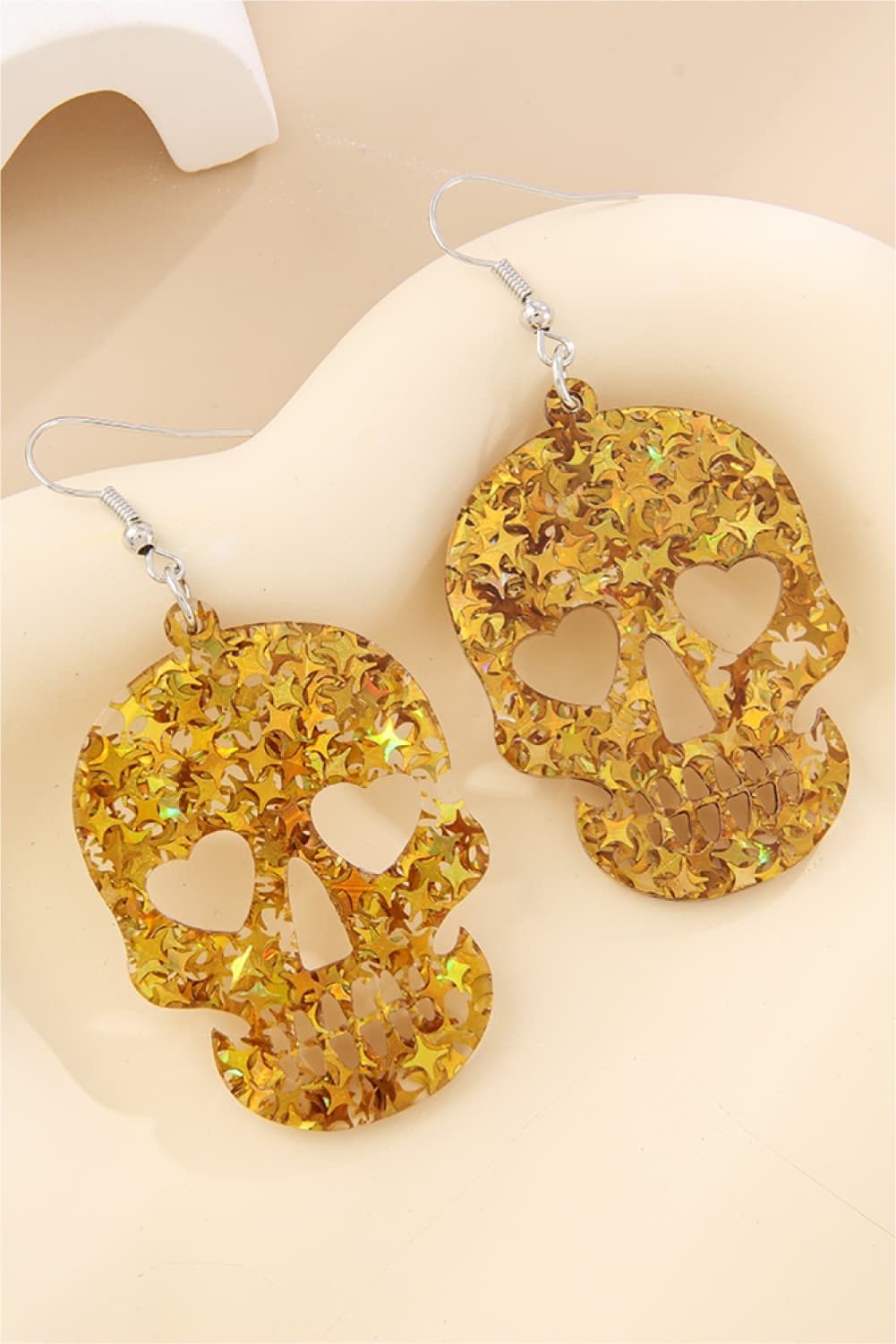 Spooky Chic Acrylic Skull Dangle Earrings