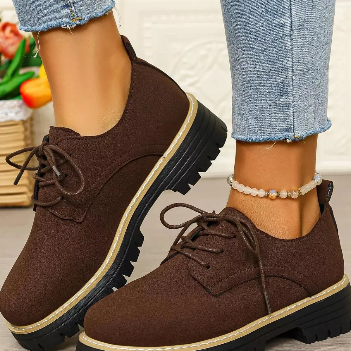Lace-Up Platform Loafers Simply Love