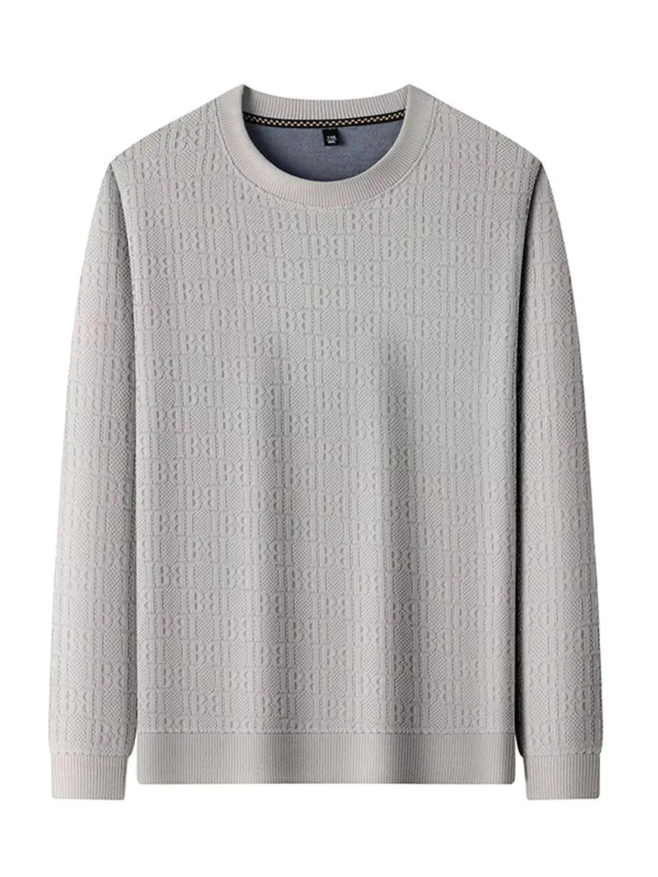 Men's Plus Size Textured Pattern Slim Fit Sweater Simply Love