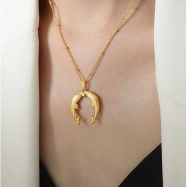 Lucky Charm Luxe Set – Gold Horseshoe Necklace & Earring Duo