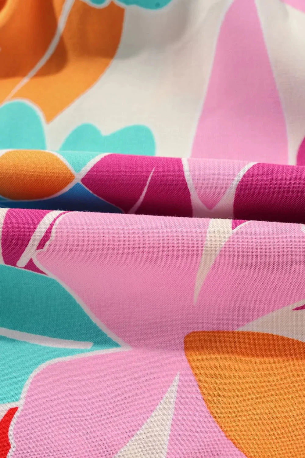 Floral Bubble Sleeve V Neck Tiered Ruffle Babydoll Dress Simply Love