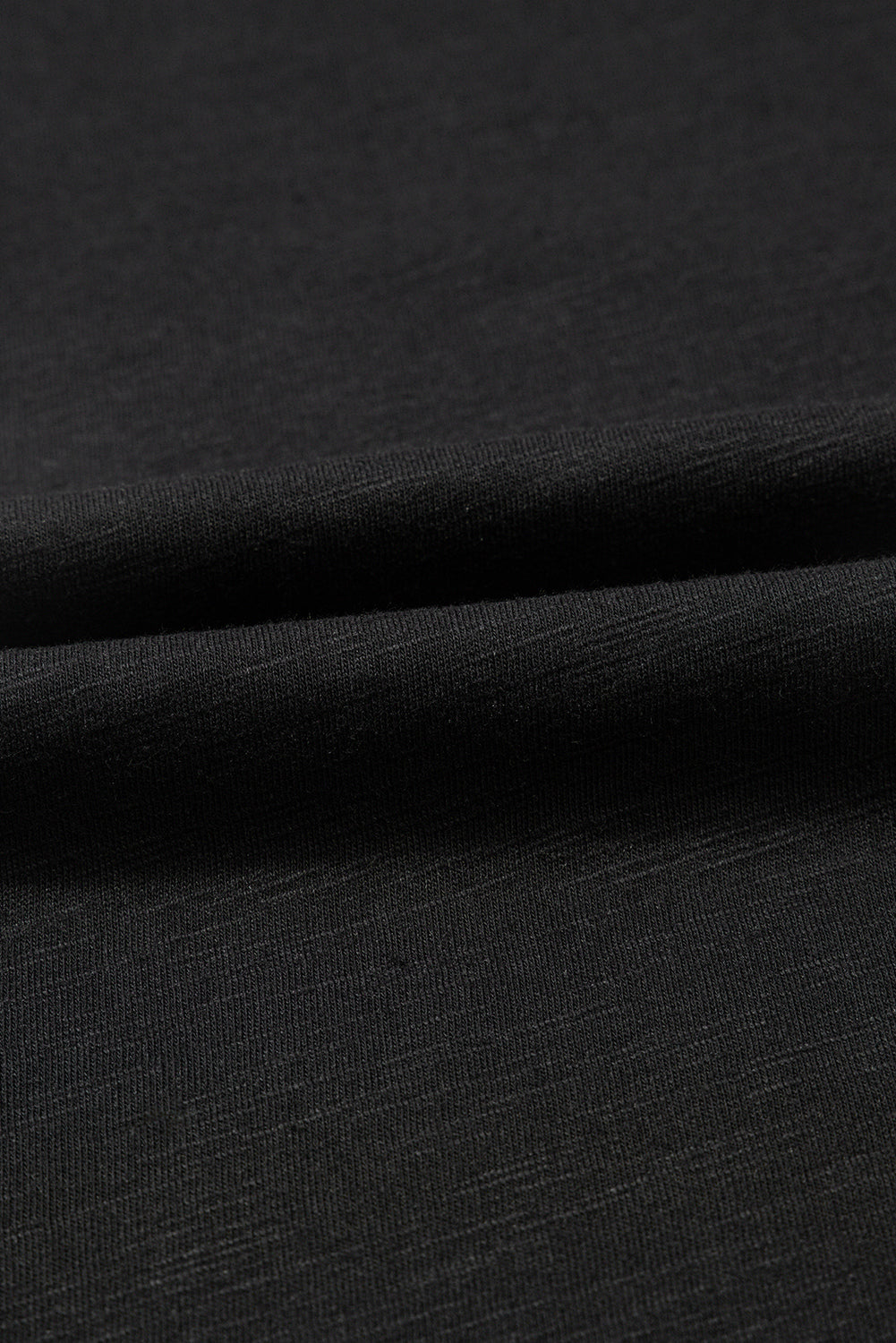 Black Layered Ruffle Short Sleeve Round Neck Top for Women