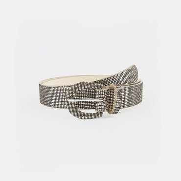 Sparkling sequined belt in PU leather