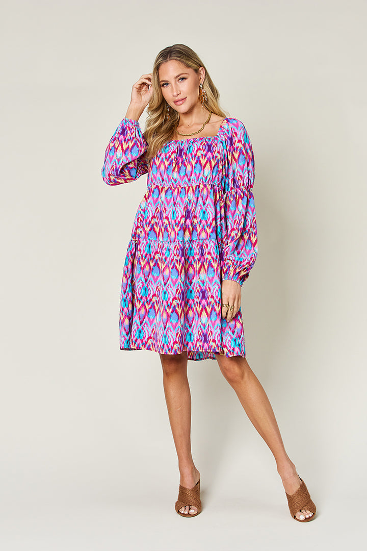 Double Take: Long Sleeve Print Dress