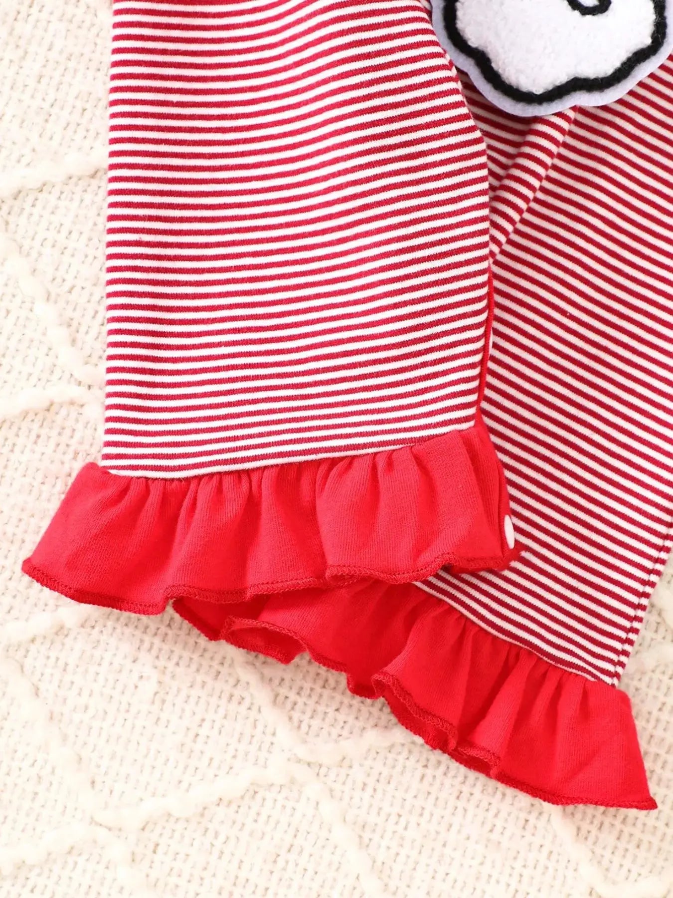 Children's Christmas-Themed Striped Snapped Legs Jumpsuit Simply Love