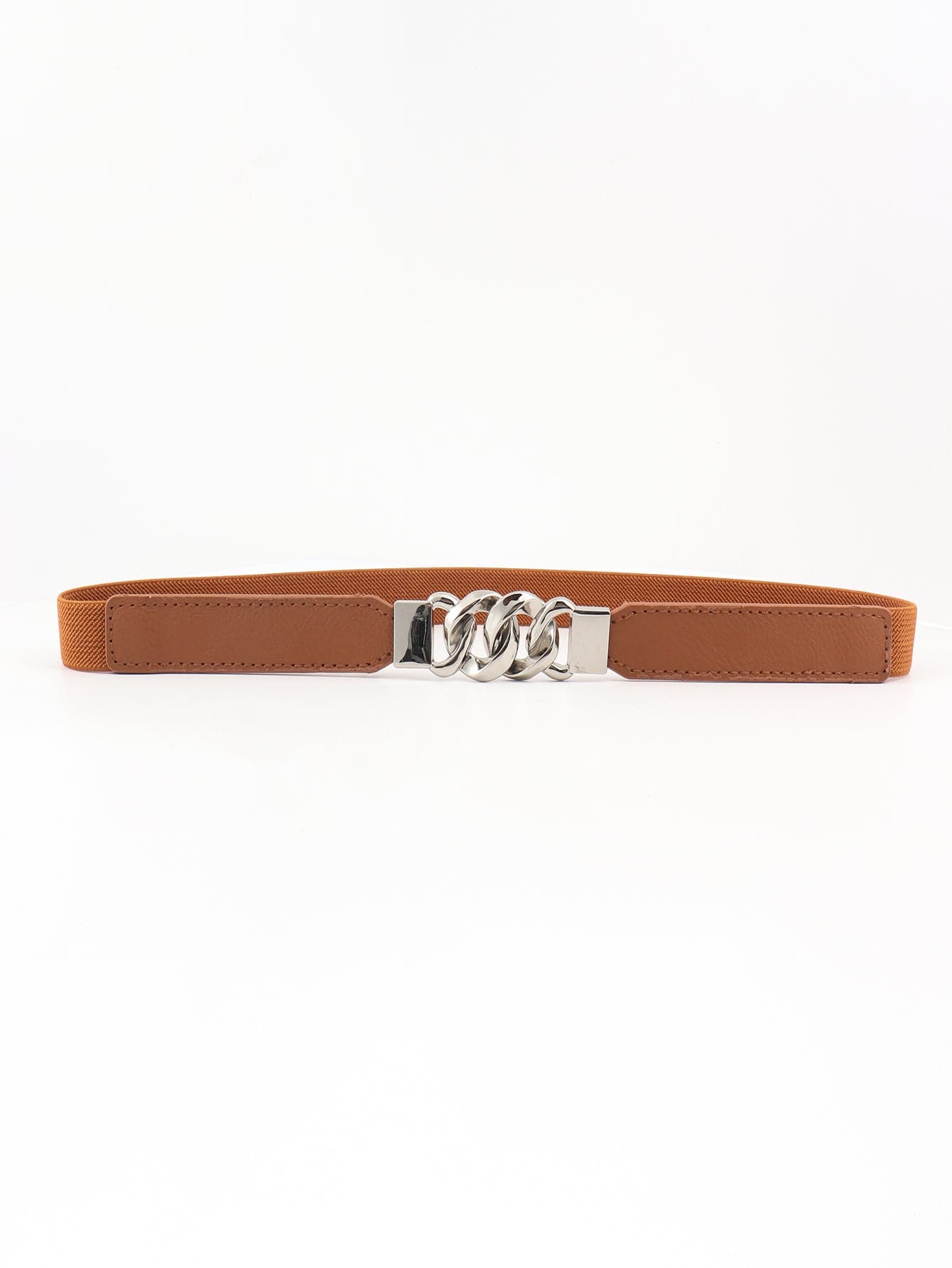 Zinc Alloy Buckle Elastic PU Belt.