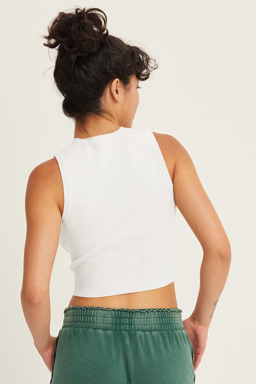 HYFVE Ribbed Knit Cropped Tank.