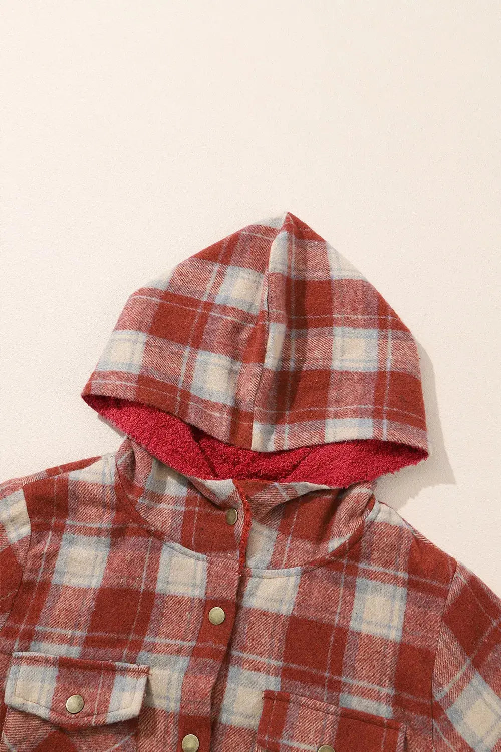 Fleece Lined Plaid Hooded Jacket Simply Love