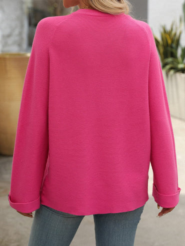 Round Neck Long Sleeve Sweater.