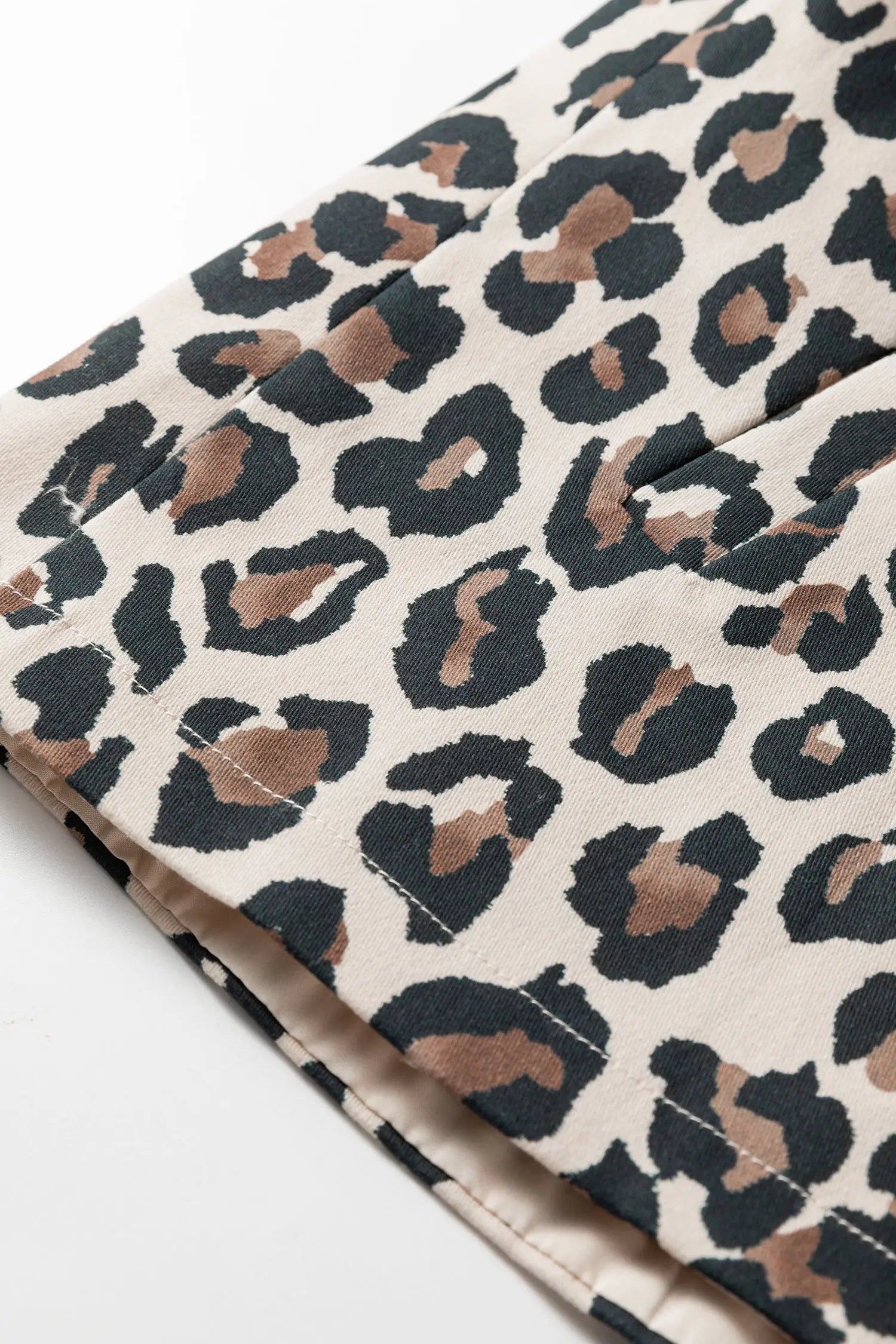 Brown Leopard Print Open Front Jacket Vest For Women Dear-Lover Dropshipping