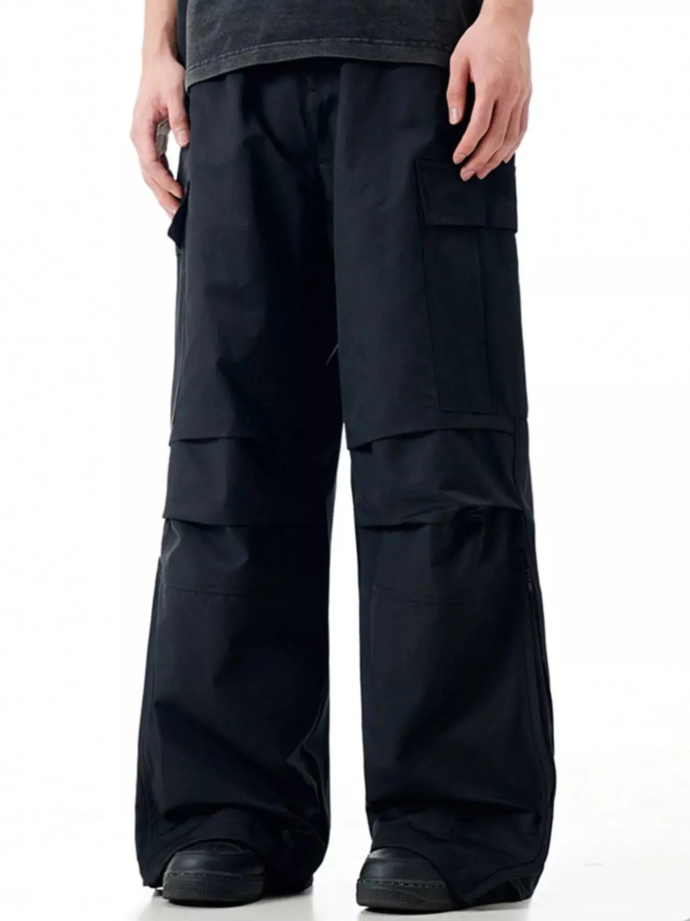 Men's Loose Fit Cargo Pants With Multiple Pockets Polyester Spandex Blend Simply Love