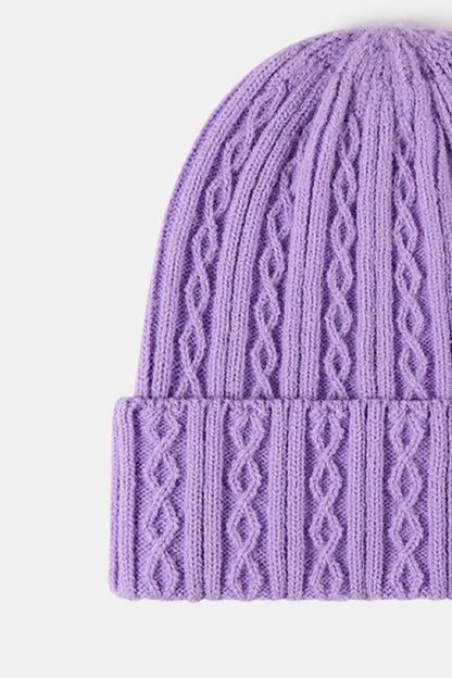 Mixed Knit Cuff Beanie.