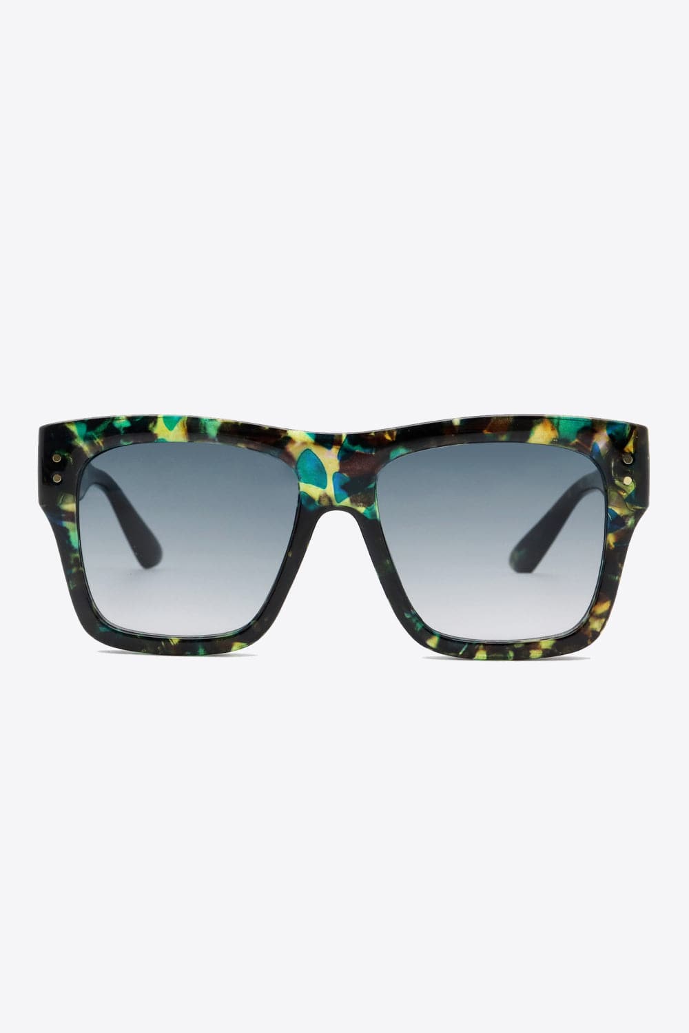 UV400 Patterned Polycarbonate Square Sunglasses.