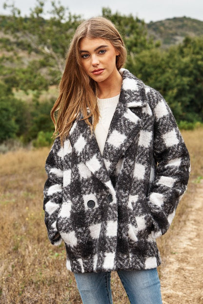 Chic Plaid Boucle Coat Jacket