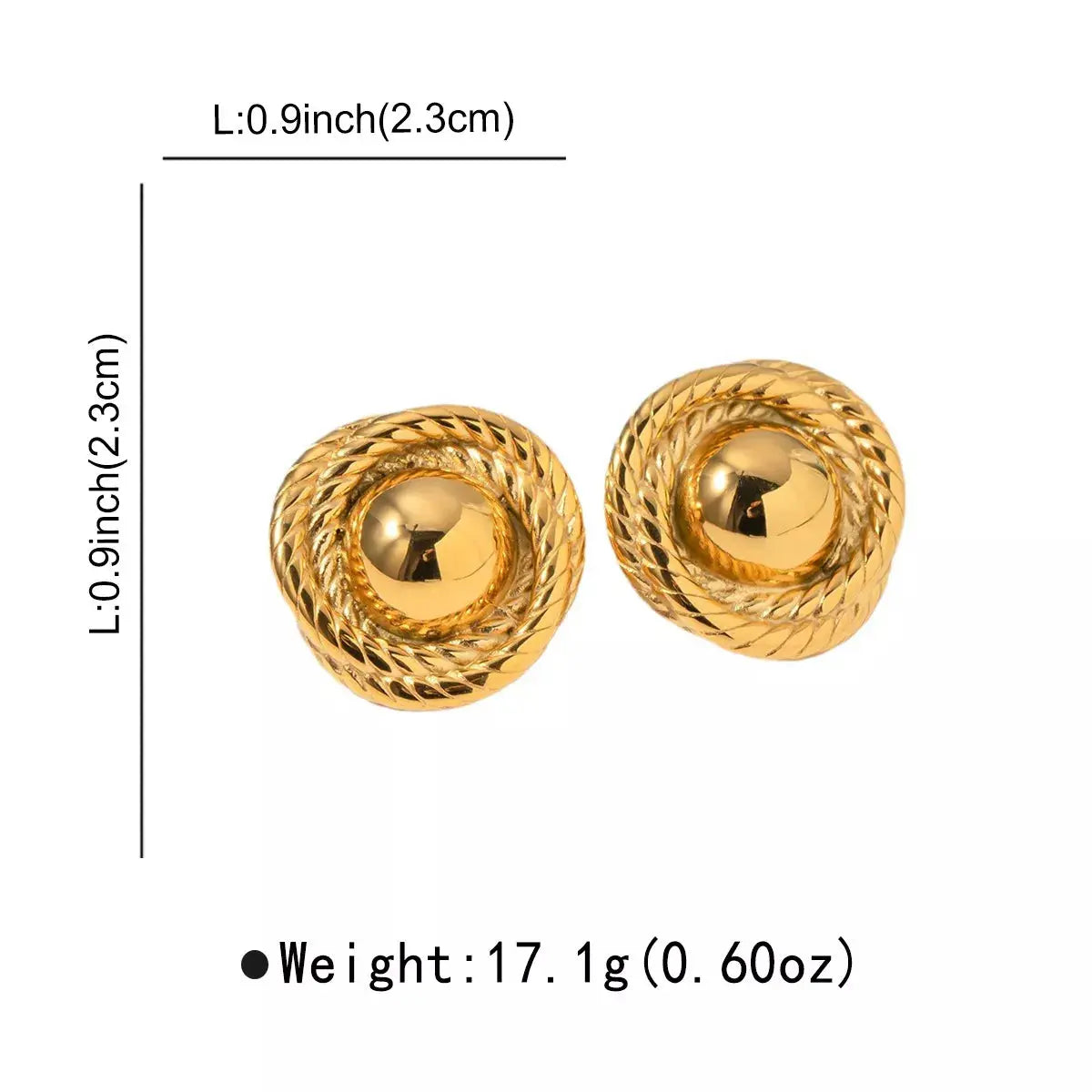 Twisted Rope Circle Stud Earrings Simply Love