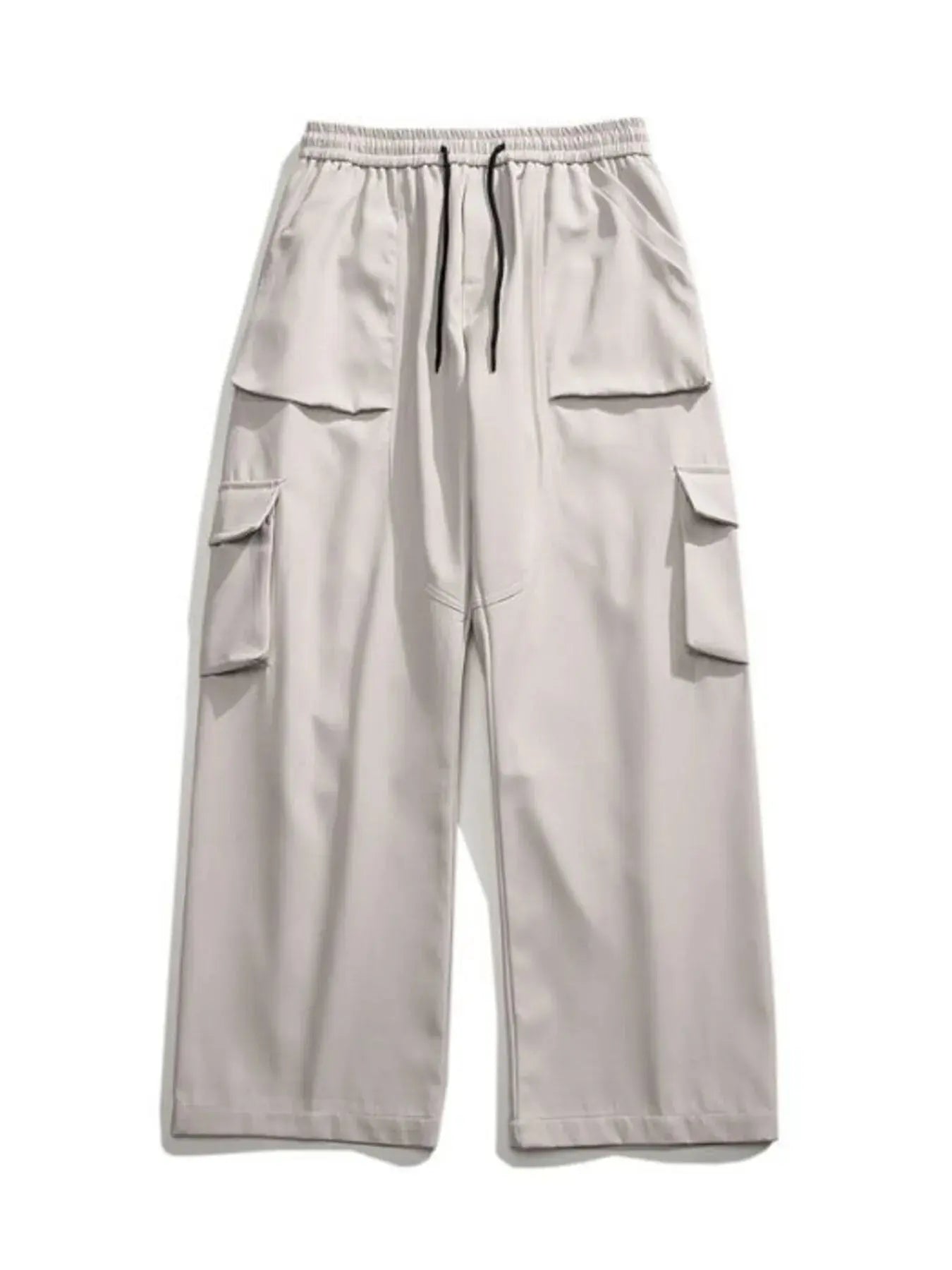 Men's Full Size Loose Fit Cargo Pants with Drawstring Plus Size Simply Love