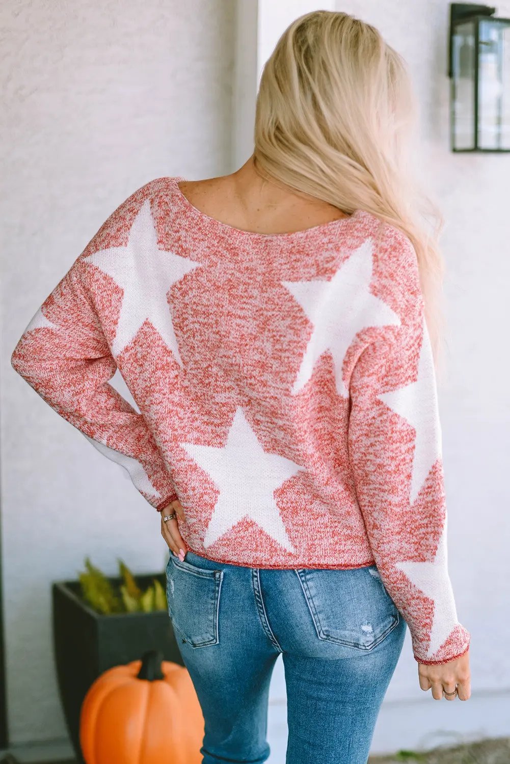 Katharine Star Spangled Casual Knit Sweater for Women - Love Salve 