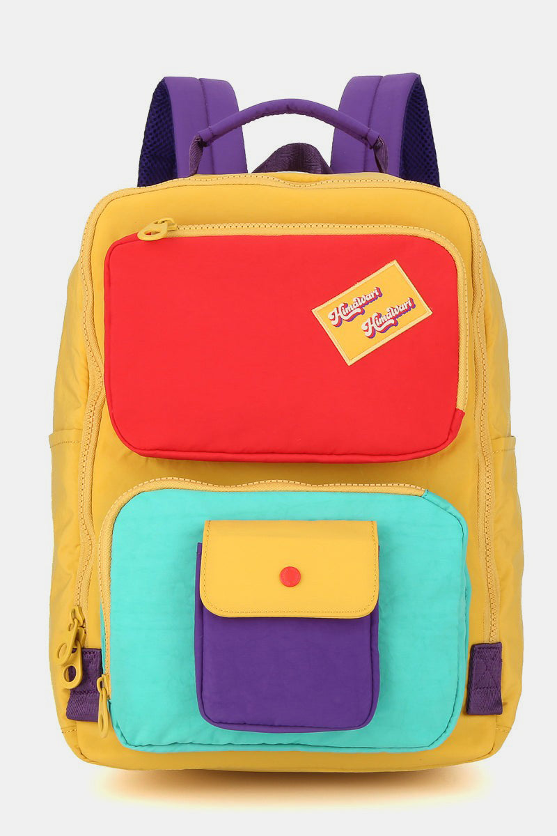 Himawari Contrast Nylon Backpack Bag with Handles Coco’s Tee Boutique