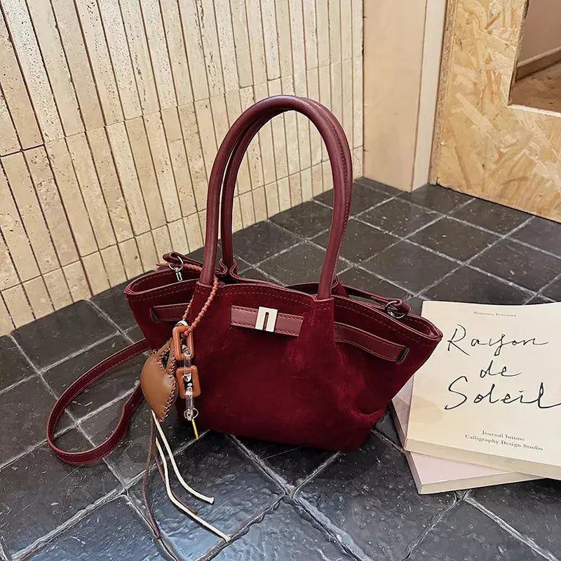 PU Leather Suede Mini Handbag Simply Love