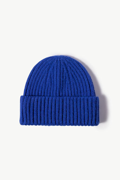 Rib-Knit Cuff Beanie.