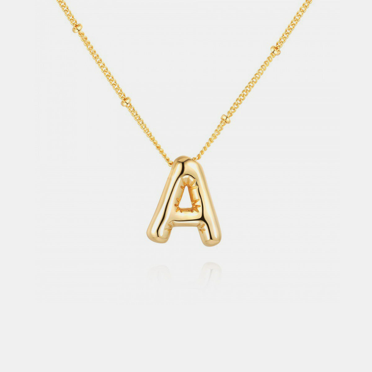 Golden Glow Bubble Initial Necklace – Make Your Statement Shine! Coco’s Tee Boutique