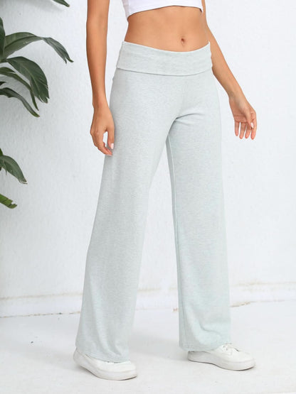 High-Waisted Wide Leg Trousers