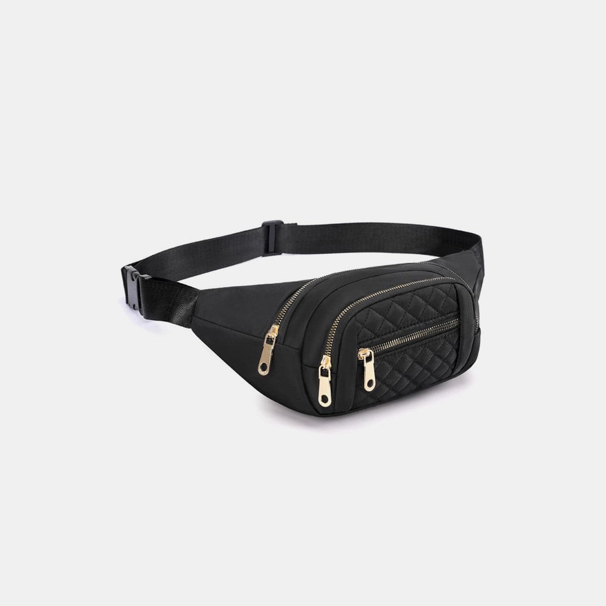 Zenana Quilted Multi Pocket Waist Belt Bag.