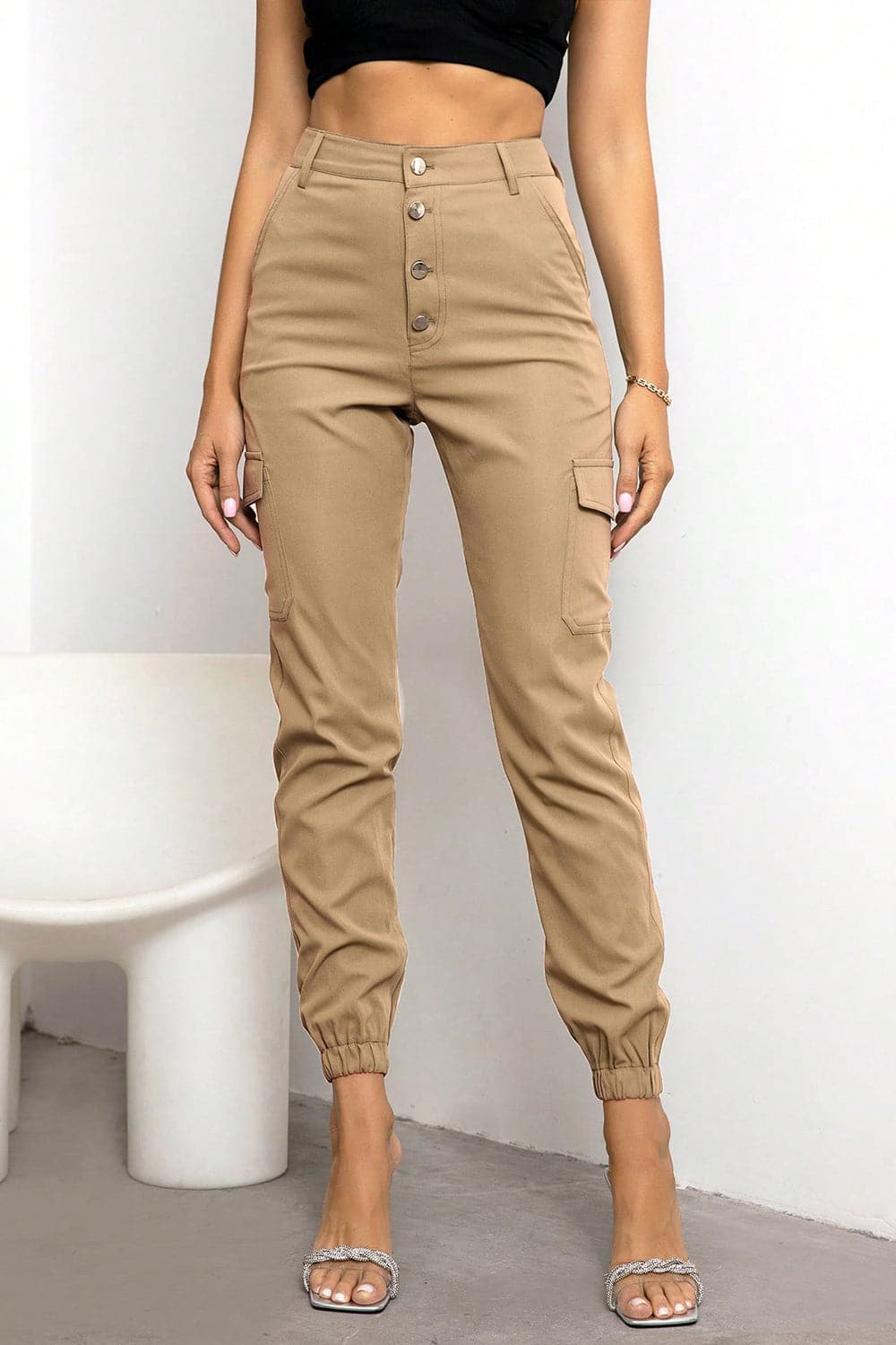 Button Fly Cargo Pants.