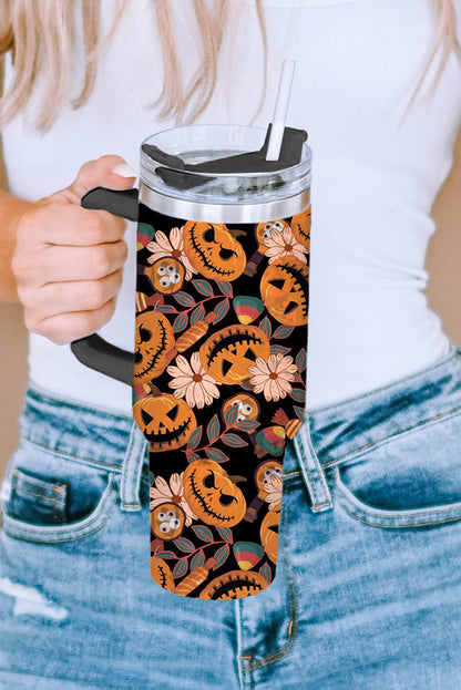 Festive pumpkin print 40oz stainless steel vacuum cup for Halloween