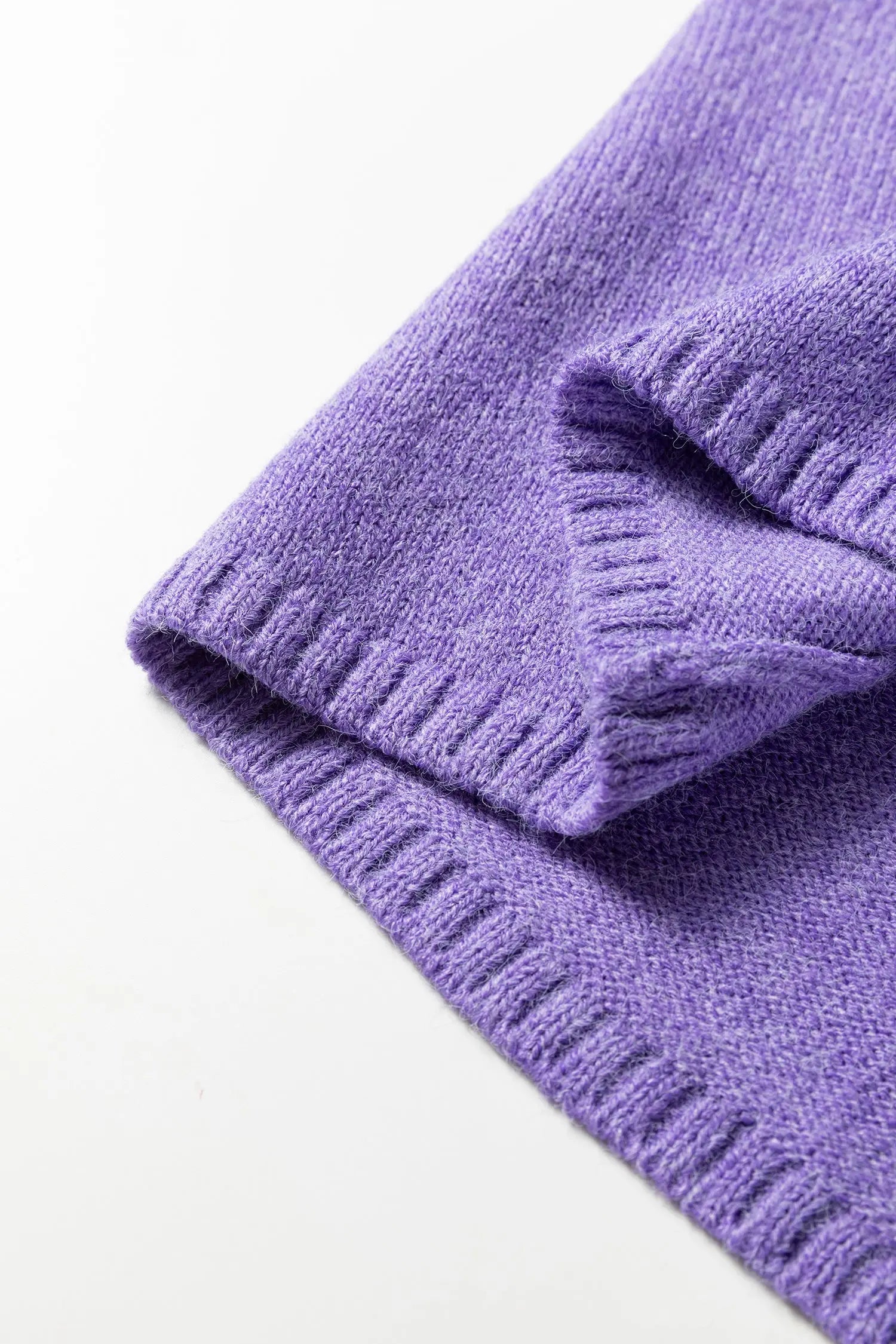 Wisteria Solid Color Knit Button Front Drop Shoulder Cardigan Sweater Dear-Lover Dropshipping