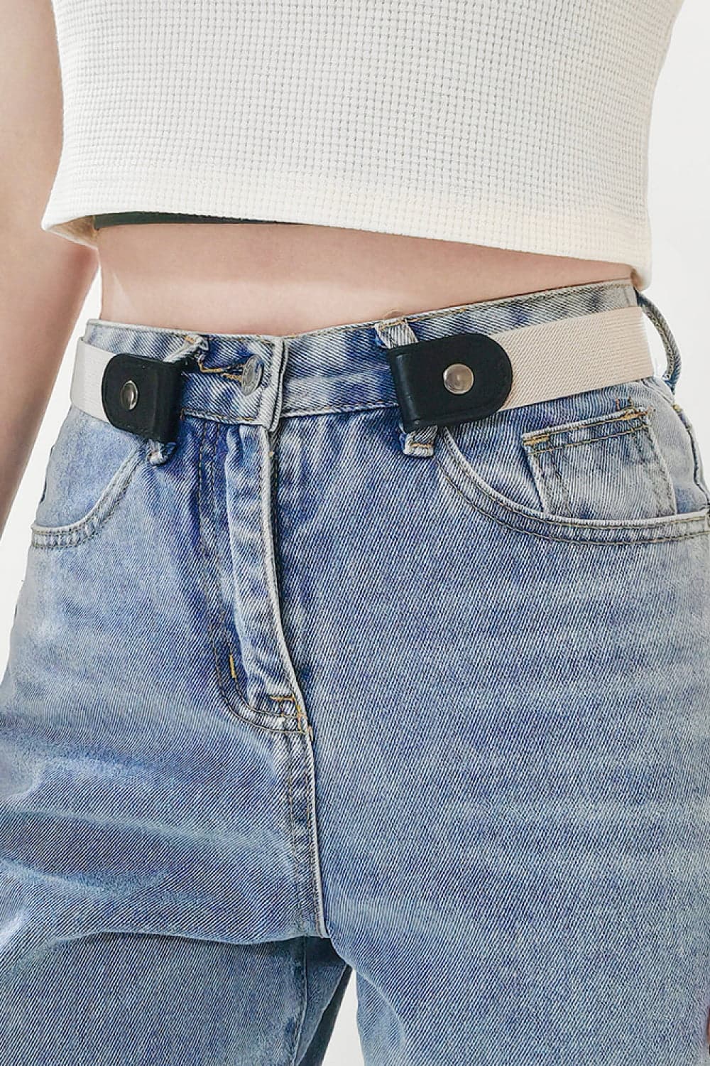 PU Elastic Snap Closure Belt.