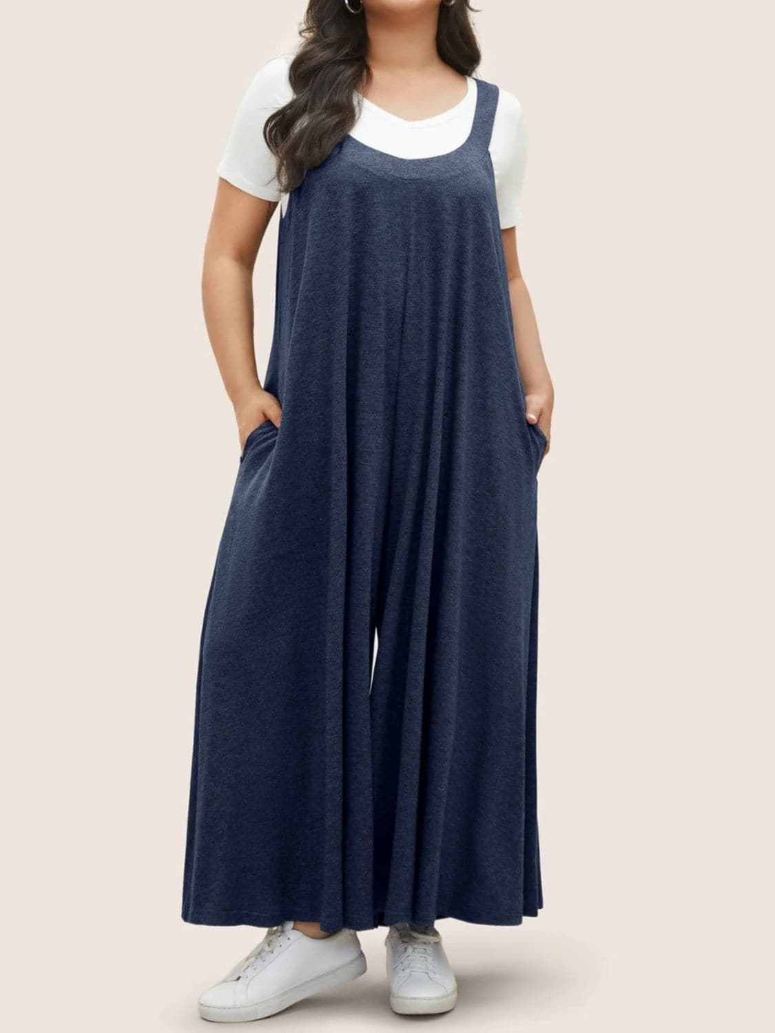 Chic pocketed wide leg overalls for every occasion