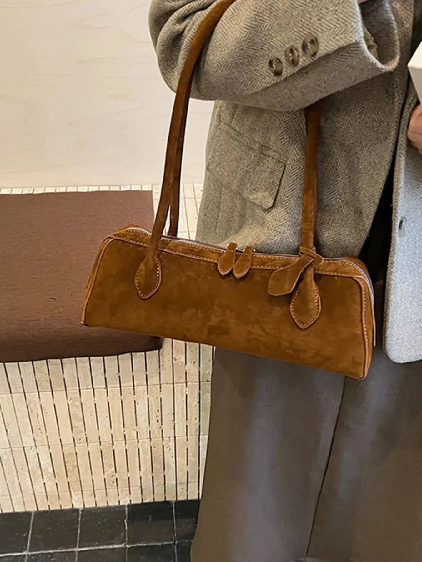 Solid Color Shoulder Bag Simply Love