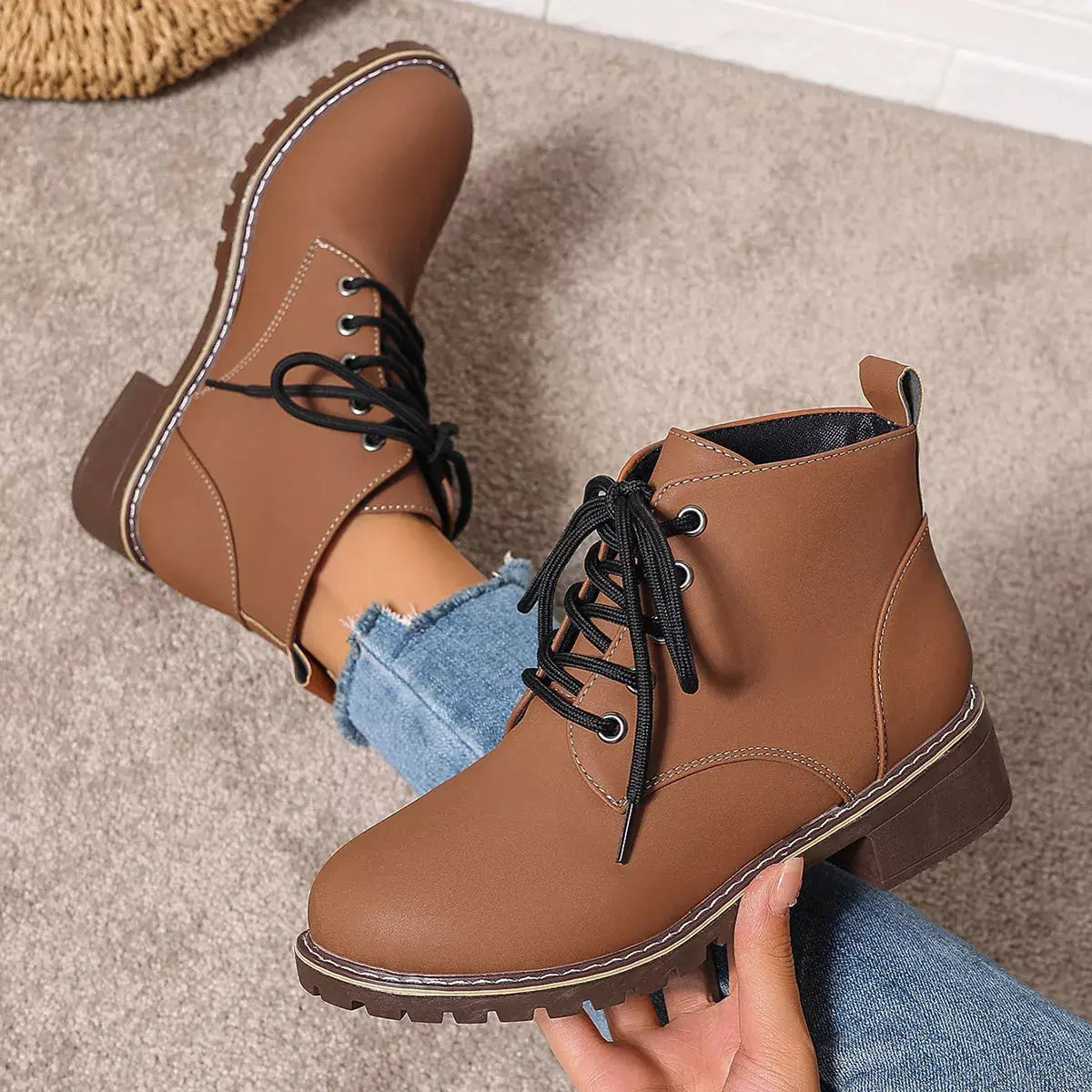 Lace-Up Ankle Boots Simply Love