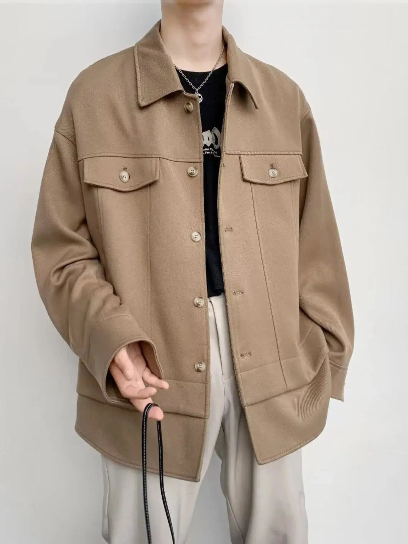 Men's Casual Button-Down Jacket Simply Love