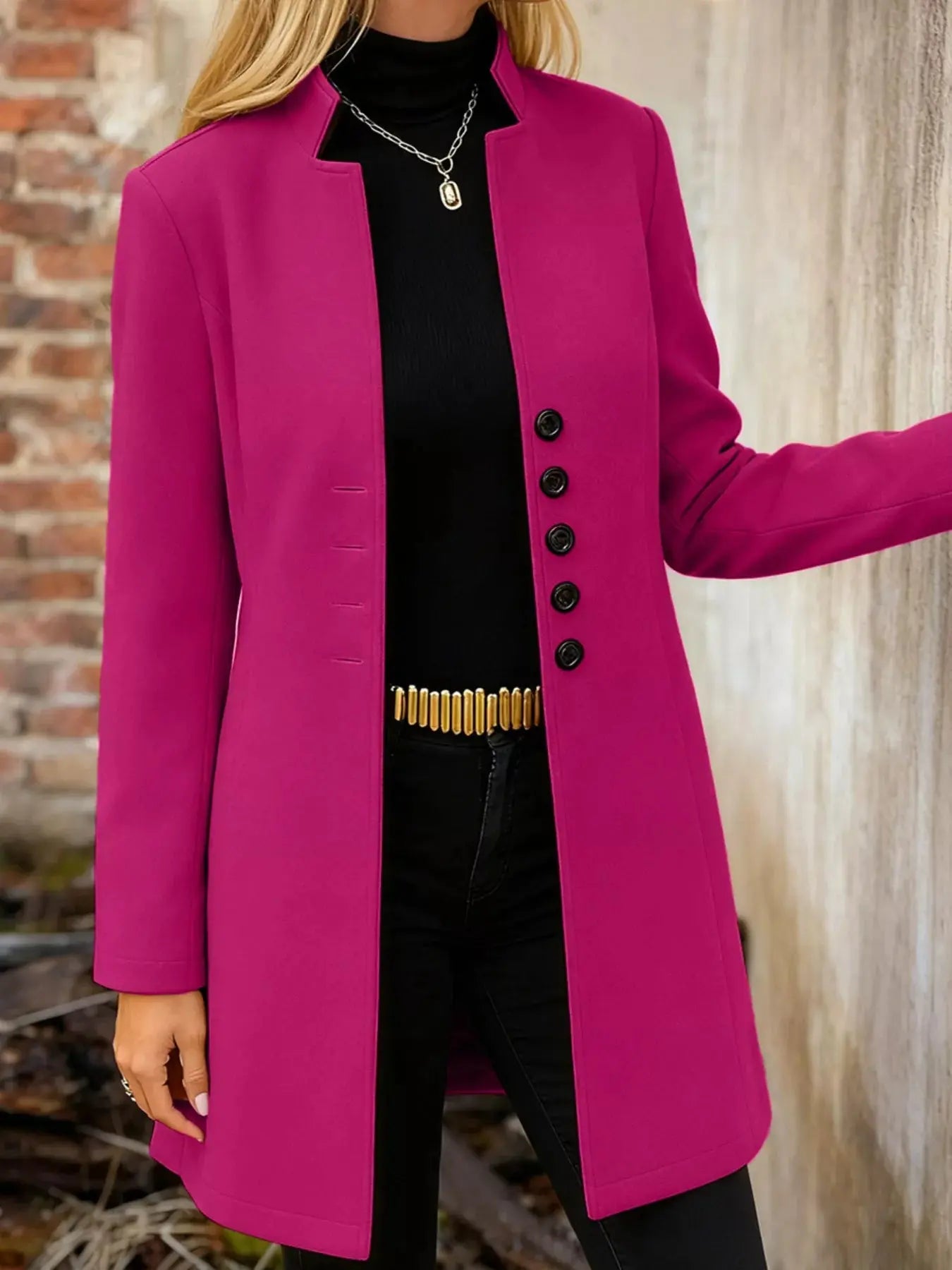 Button-Down Longline Outerwear Simply Love