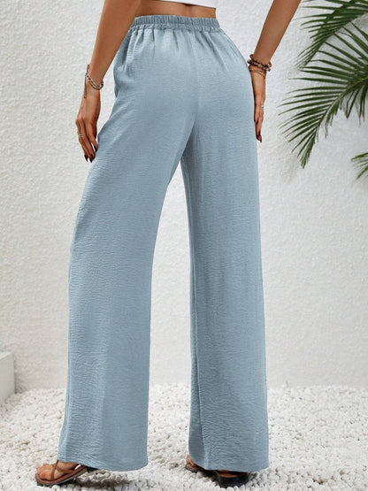 Wide Leg Drawstring Pants.