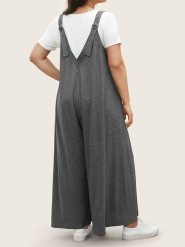 Chic pocketed wide leg overalls for every occasion