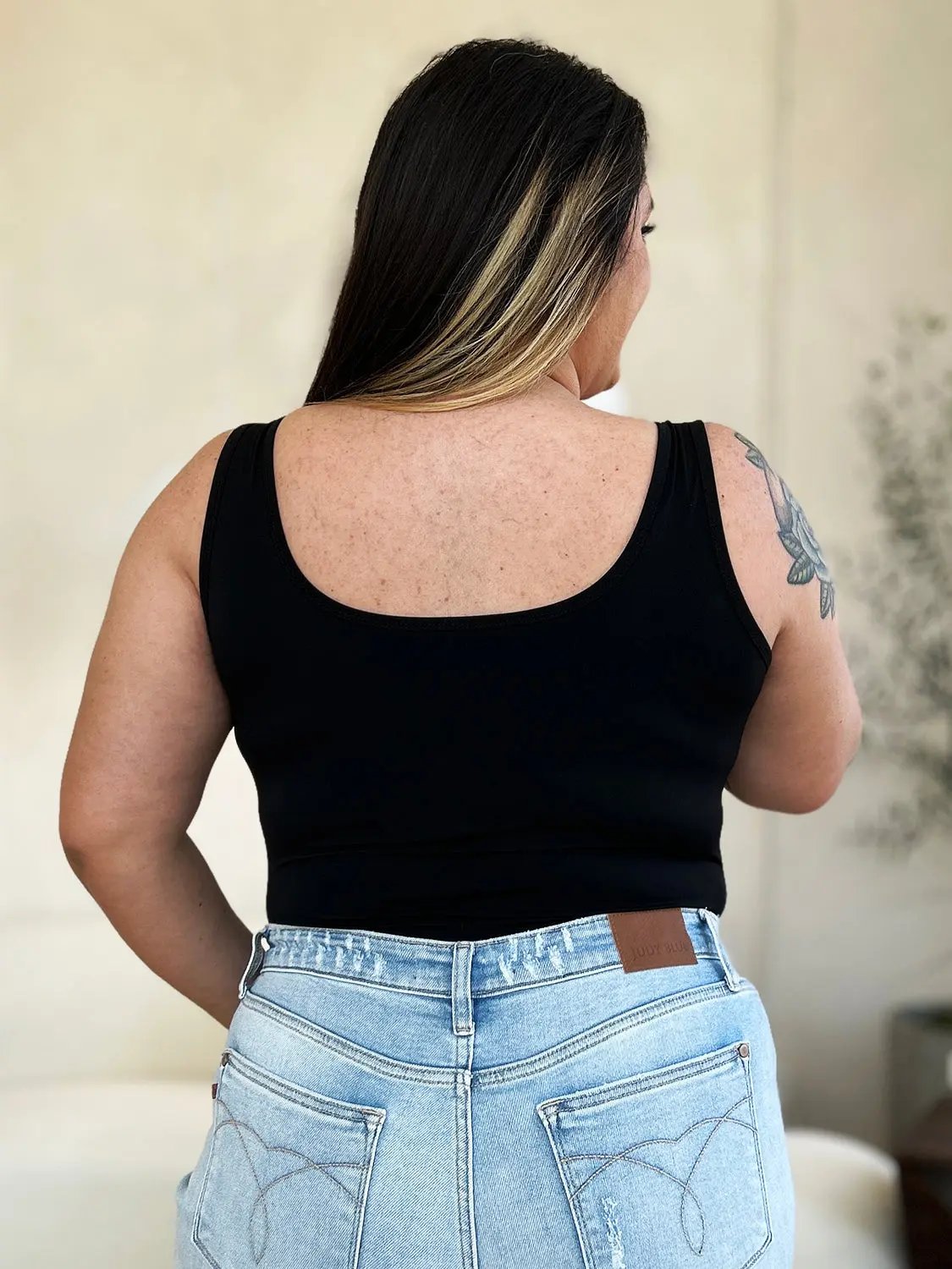 Basic Bae Full Size Square Neck Sleeveless Bodysuit - Love Salve