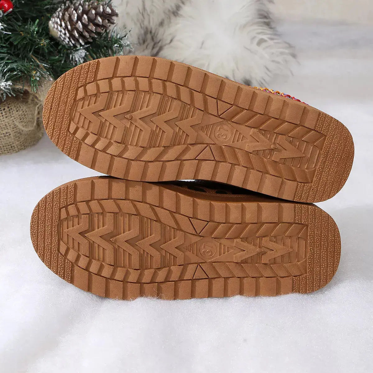 Leopard Print Plush Lined Warm Slip-Ons Simply Love
