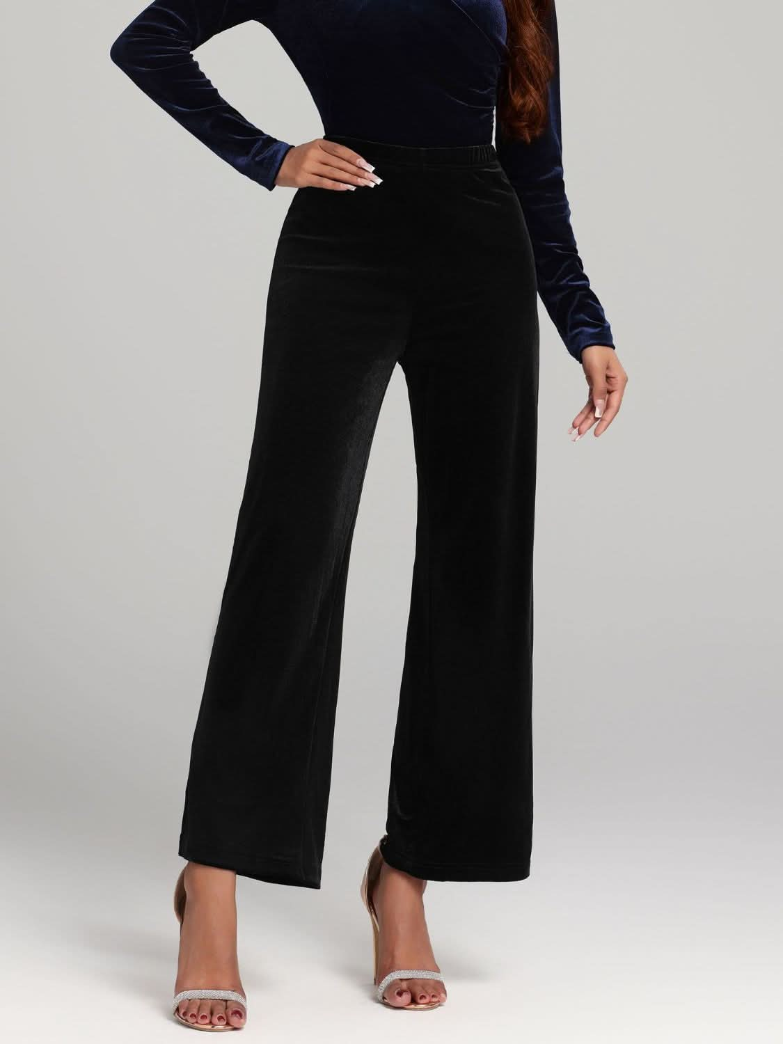 Chic High Rise Wide-Leg Trousers