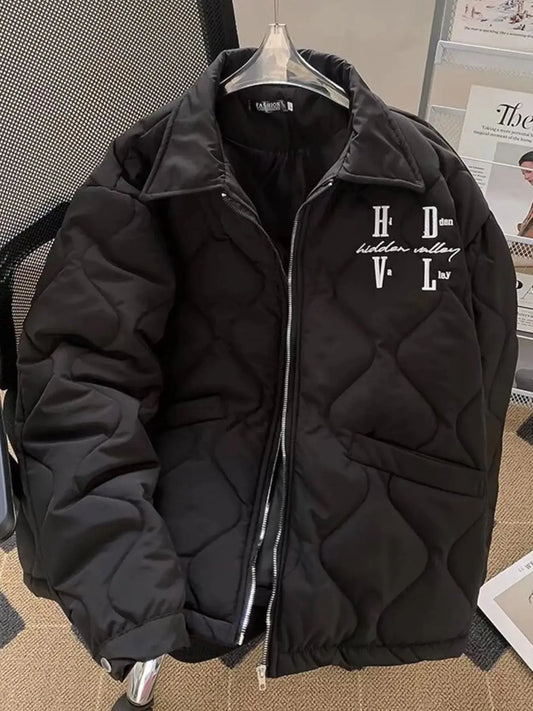 Men's Plus Size Quilted Zip-Up Outerwear Simply Love