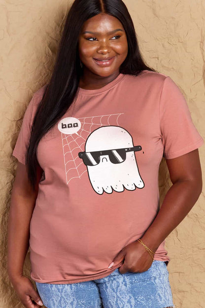 Charming Boo Graphic Cotton Tee