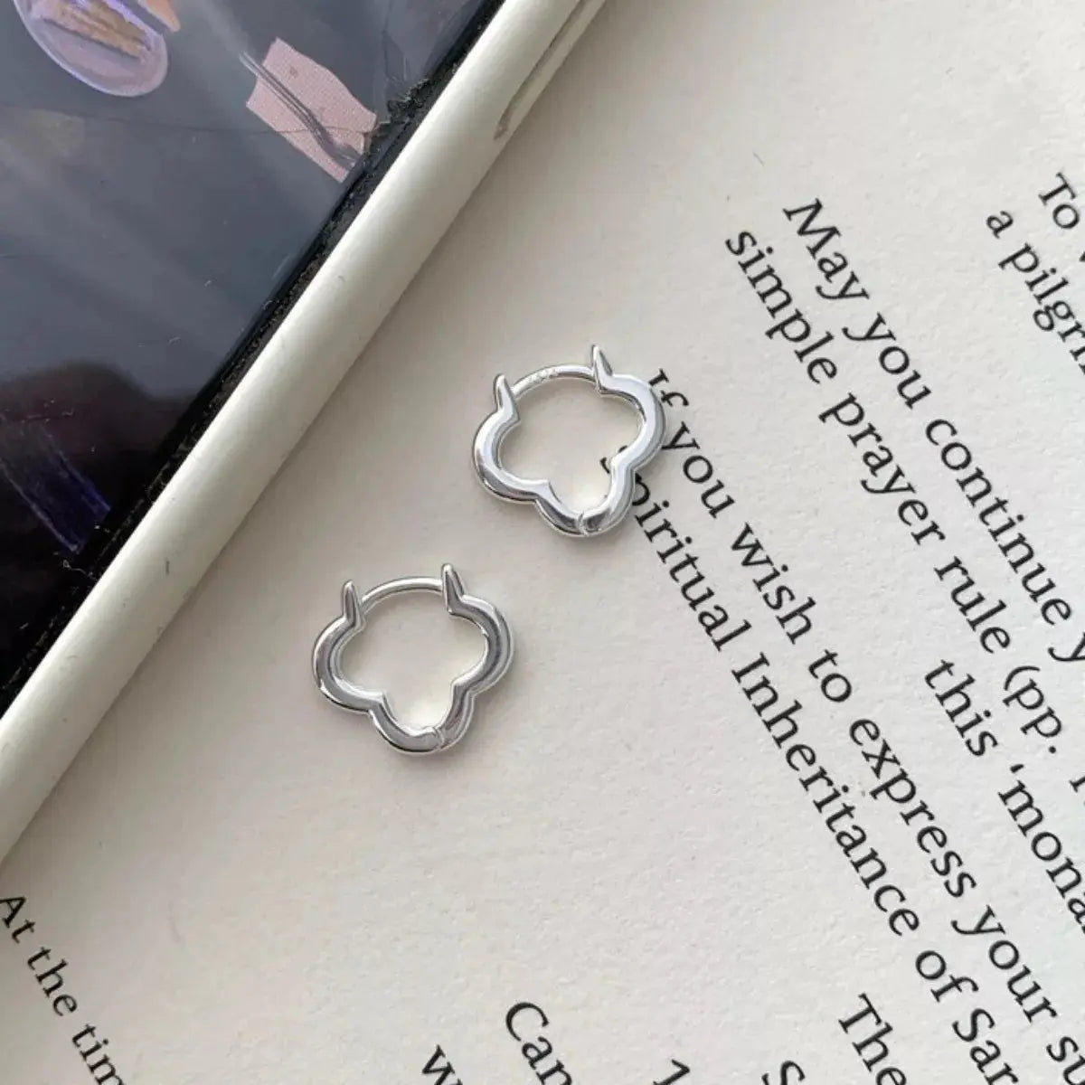 925 Sterling Silver Four Leaf Clover Earrings Simply Love