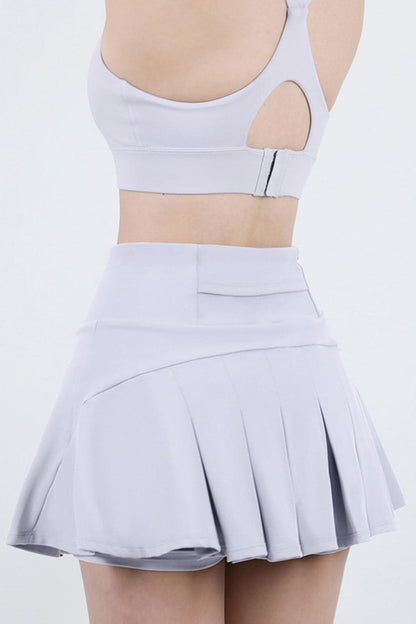 High Waist Pleated Active Skirt.