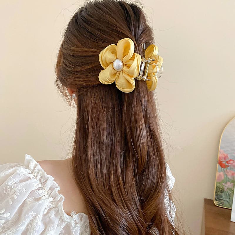 Flower Acrylic Hair Claw Clip.